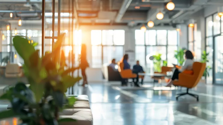 Modernes Bürogebäude im Loftstil und lichtdurchflutet.
