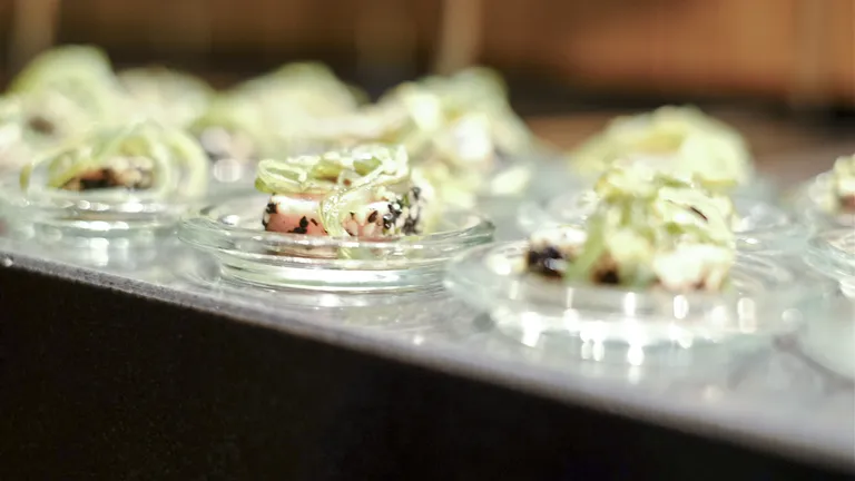 Carefully prepared canapés at the 2023 keynote event.