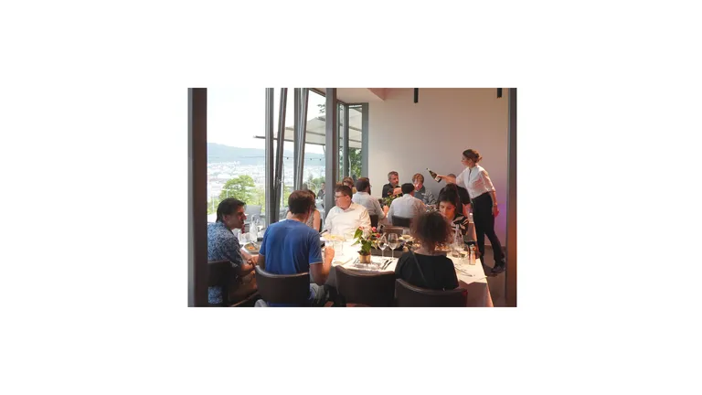 Freelancers at Bosshard & Partner's 2024 summer event at the Waid restaurant.